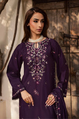 BATIK - 3PC LAWN EMBROIDERED SHIRT WITH CHIFFON EMBROIDERED DUPATTA AND TROUSER - HZG2752