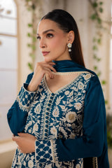 MIRANA - 3PC LAWN EMBROIDERED SHIRT WITH CHIFFON DUPATTA AND TROUSER - HZG2697