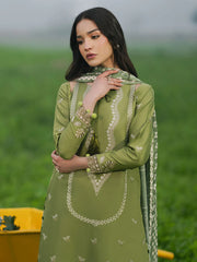 IZEL - 3PC LAWN EMBROIDERED SHIRT WITH CHIFFON PRINTED DUPATTA AND TROUSER - HZG2686