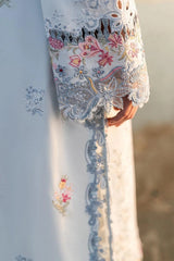 QALAMKAR - 3PC LAWN EMBROIDERED SHIRT WITH MANAAR PRINTED DUPATTA AND TROUSER - HZG3100