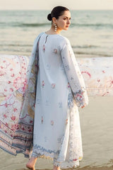 QALAMKAR - 3PC LAWN EMBROIDERED SHIRT WITH MANAAR PRINTED DUPATTA AND TROUSER - HZG3100