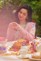 RANG RASIYA - 3PC LAWN SEQUIN EMBROIDERED SHIRT WITH KHADDI NET EMBROIDERED DUPATTA AND TROUSER - HZG3056
