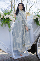 RANG RASIYA - 3PC LAWN EMBROIDERED SHIRT WITH MANAAR PRINTED DUPATTA AND TROUSER - HZG2964