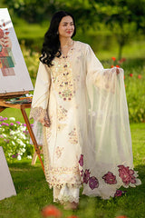 RANG RASIYA - 3PC LAWN EMBROIDERED SHIRT WITH COTTON NET EMBROIDERED DUPATTA AND TROUSER - HZG3088