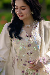 RANG RASIYA - 3PC LAWN EMBROIDERED SHIRT WITH COTTON NET EMBROIDERED DUPATTA AND TROUSER - HZG3088