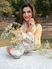 IZEL - 3PC LAWN EMBROIDERED SHIRT WITH KHADDI NET EMBROIDERED DUPATTA AND TROUSER - HZG2805
