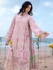 MAHNUR - 3PC LAWN EMBROIDERED SHIRT WITH CHIFFON PRINTED DUPATTA AND TROUSER - HZG2892