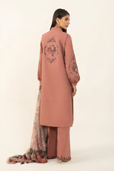 SAPPHIRE - 3PC LAWN EMBROIDERED SHIRT WITH PRINTED DUPATTA AND TROUSER - HZG1722