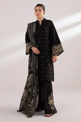 SAPPHIRE - 3PC LAWN EMBROIDERED SHIRT WITH PRINTED DUPATTA AND TROUSER - HZG1735