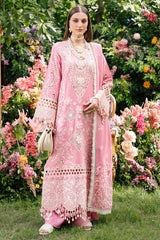 MAHNUR - 3PC LAWN EMBROIDERED SHIRT WITH KHADI NET EMBROIDERED DUPATTA AND TROUSER - HZG2723