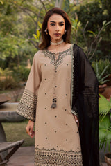BATIK - 3PC LAWN SEQUIN EMBROIDERED SHIRT WITH CHIFFON EMBROIDERED DUPATTA AND TROUSER - HZG2749