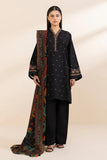 SAPPHIRE - 3PC DHANAK EMBROIDERED SHIRT WITH TWILL PRINTED SHAWL AND TROUSER - HZG1959