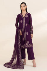 SAPPHIRE - 3PC LAWN EMBROIDERED SHIRT WITH CHIFFON EMBROIDERED DUPATTA AND TROUSER - HZG2067