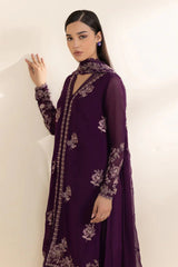 SAPPHIRE - 3PC LAWN EMBROIDERED SHIRT WITH CHIFFON EMBROIDERED DUPATTA AND TROUSER - HZG2067