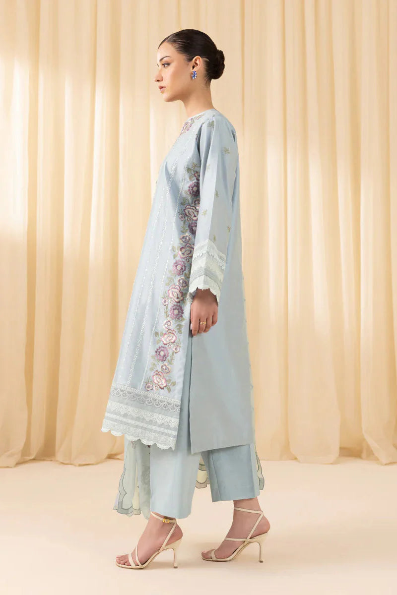 SAPPHIRE - 3PC LAWN EMBROIDERED SHIRT WITH CHIFFON EMBROIDERED DUPATTA AND TROUSER - HZG2068