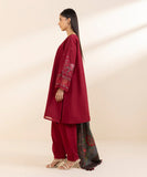 SAPPHIRE - 3PC DHANAK EMBROIDERED SHIRT WITH TWILL PRINTED SHAWL AND TROUSER - HZG2039