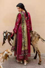 SAPPHIRE - 3PC LAWN EMBROIDERED SHIRT WITH MANAAR PRINTED DUPATTA AND TROUSER - HZG3003