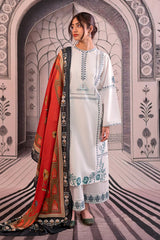 URGE - 3PC LAWN EMBROIDERED SHIRT WITH MANAAR PRINTED DUPATTA AND TROUSER - HZG2221