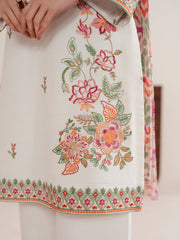 GARNET - 3PC LAWN EMBROIDERED SHIRT WITH MANAAR PRINTED DUPATTA AND TROUSER - HZG2120