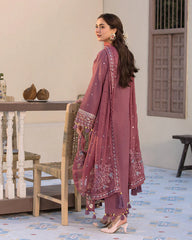 JADE - 3PC LAWN EMBROIDERED SHIRT WITH CHIFFON EMBROIDERED DUPATTA AND TROUSER - HZG2225