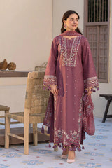 JADE - 3PC LAWN EMBROIDERED SHIRT WITH CHIFFON EMBROIDERED DUPATTA AND TROUSER - HZG2225