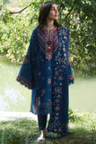 ZAHA - 3PC DHANAK EMBROIDERED SHIRT WITH DHANAK EMBROIDERED SHAWL AND TROUSER - HZG2008