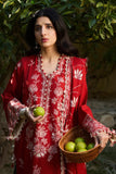 ZAHA - 3PC DHANAK EMBROIDERED SHIRT WITH DHANAK EMBROIDERED SHAWL AND TROUSER - HZG2029