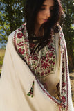 ZAHA - 3PC DHANAK EMBROIDERED SHIRT WITH DHANAK EMBROIDERED SHAWL AND TROUSER - HZG2055