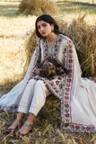 ZAHA - 3PC DHANAK EMBROIDERED SHIRT WITH DHANAK EMBROIDERED SHAWL AND TROUSER - HZG2055