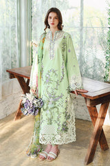 MUSHQ - 3PC LAWN EMBROIDERED SHIRT WITH SILK PRINTED DUPATTA AND TROUSER - HZG3031