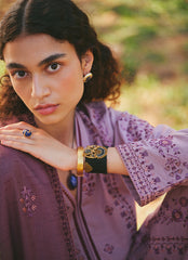 MARIA B - 3PC DHANAK EMBROIDERED SHIRT WITH DHANAK EMBROIDERED SHAWL AND TROUSER - HZG1447