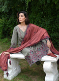 IMAGE - 3PC KHADDAR  EMBROIDERED SHIRT WITH  KHADDAR EMBROIDERED SHAWL AND TROUSER - HZG1966