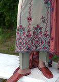 IMAGE - 3PC KHADDAR  EMBROIDERED SHIRT WITH  KHADDAR EMBROIDERED SHAWL AND TROUSER - HZG1966