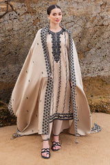 CROSS STITCH - 3PC DHANAK EMBROIDERED SHIRT WITH DHANAK EMBROIDERED DUPATTA AND TROUSER - HZU2535