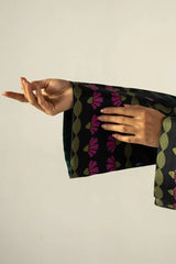 ETHNC - 2PC SILK PRINTED SHIRT WITH SILK PRINTED TROUSER - HZU2500