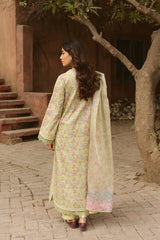 AYZEL - 3PC LAWN PRINTED SHIRT WITH SILK PRINTED DUPATTA AND TROUSER - HZG2982
