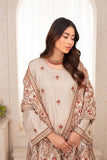 MOHAGNI - 3PC DHANAK EMBROIDERED SHIRT WITH CUTWORK DHANAK EMBROIDERED SHAWL AND TROUSER - HZG2002