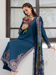 IZEL - 3PC LAWN EMBROIDERED SHIRT WITH CHIFFON PRINTED DUPATTA AND TROUSER - HZG2904