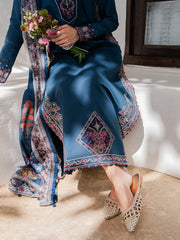 IZEL - 3PC LAWN EMBROIDERED SHIRT WITH CHIFFON PRINTED DUPATTA AND TROUSER - HZG2904
