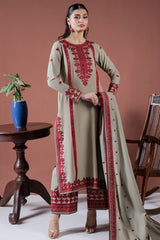 ASIM JOFA - 3PC LAWN EMBROIDERED SHIRT WITH LAWN EMBROIDERED DUPATTA AND TROUSER - HZG2097