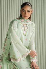 CROSS STITCH - 3PC LAWN EMBROIDERED SHIRT WITH MANAAR EMBROIDERED DUPATTA AND TROUSER - HZG2171