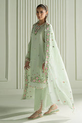 CROSS STITCH - 3PC LAWN EMBROIDERED SHIRT WITH MANAAR EMBROIDERED DUPATTA AND TROUSER - HZG2171
