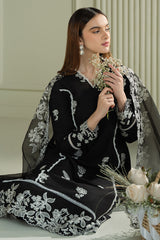 CROSS STITCH - 3PC LAWN EMBROIDERED SHIRT WITH ORGANZA EMBROIDERED DUPATTA AND TROUSER - HZG2271
