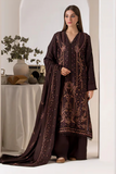 SOBIA NAZIR - 3PC DHANAK EMBROIDERED SHIRT WITH DHANAK EMBROIDERED SHAWL AND TROUSER - HZG2043