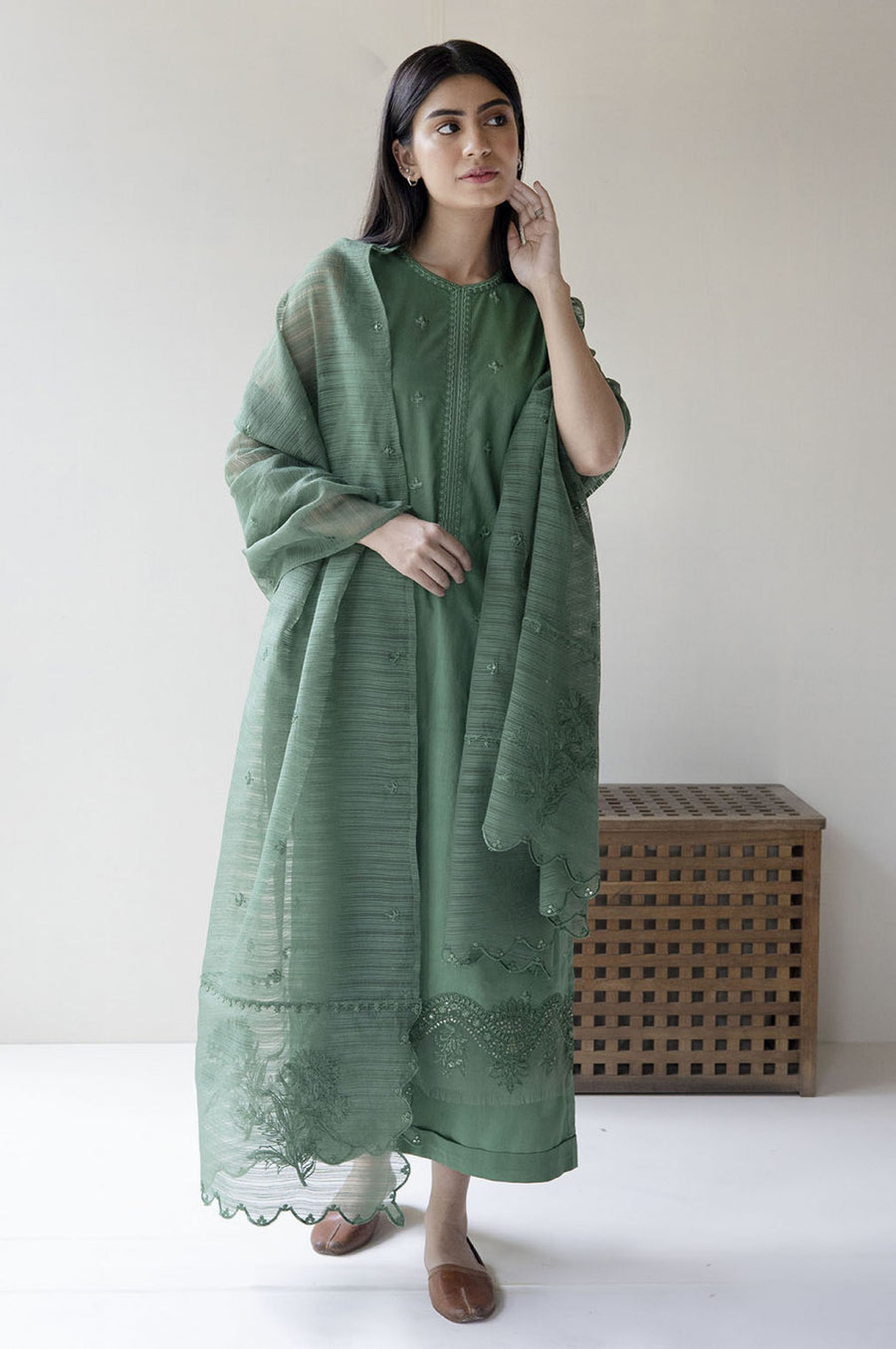 Rozi - Exclusive Wool  Outfit with Shawl - Ready to Wear - MC300- Eid Volume 3