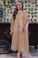 RANG RASIYA - 3PC LAWN EMBROIDERED SHIRT WITH KHADI NET EMBROIDERED DUPATTA AND TROUSER - HZG2274