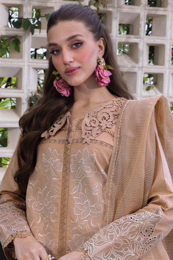 RANG RASIYA - 3PC LAWN EMBROIDERED SHIRT WITH KHADI NET EMBROIDERED DUPATTA AND TROUSER - HZG2274