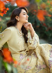 ELAF - 3PC LAWN EMBROIDERED SHIRT WITH CHIFFON EMBROIDERED DUPATTA AND TROUSER - HZG2891
