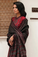 MARIA B - 3PC DHANAK EMBROIDERED SHIRT WITH PASHMINA SHAWL AND TROUSER - HZ1292