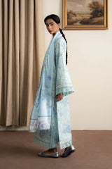 AYZEL - 3PC LAWN PRINTED SHIRT WITH SILK PRINTED DUPATTA AND TROUSER - HZG2981